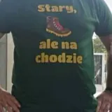 Zdjęcie od klienta: koszulka z napisem „Stary, ale na chodzie”